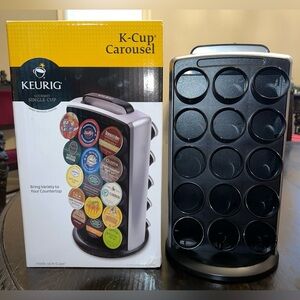 KEURIG K-Cup Carousel Tower w Lazy Susan Base- Holds 30 K-Cups/ Coffee Pods!